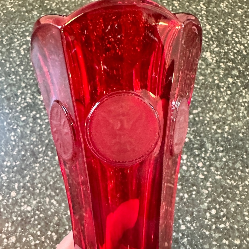 Vintage Fostoria Glass Bud Vase Red Glass - Picture 4 of 5